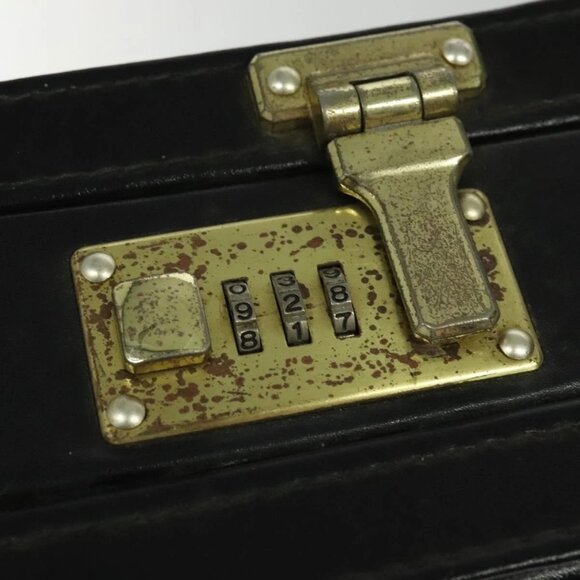 GUCCI Web Sherry Line Attache case Hand Bag Leather Red Black Green Auth - Picture 8 of 16